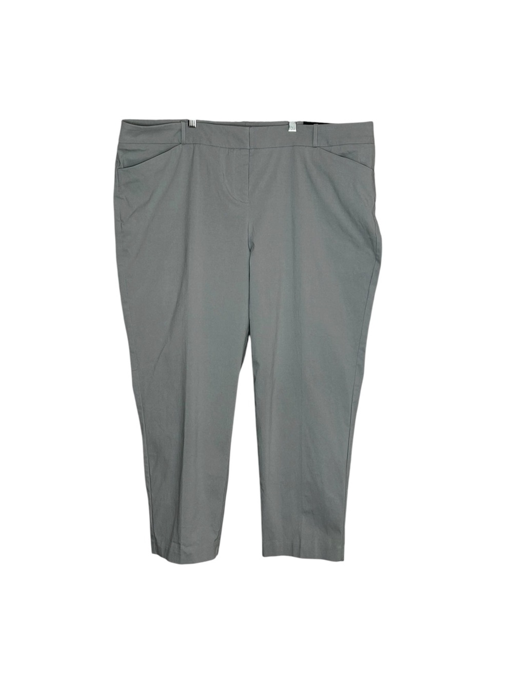 Worthington Women’s Corporate Chic Gray Ankle Cropped Pants NWT Slim Fit Sz 20W